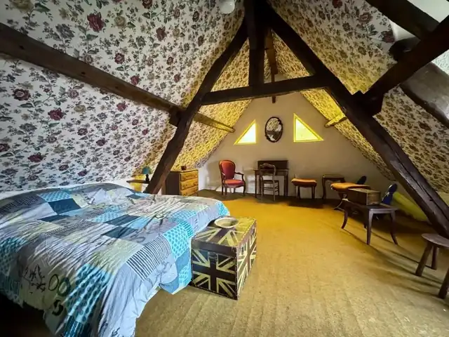 Chambre de la seconde maison, charpente apparente